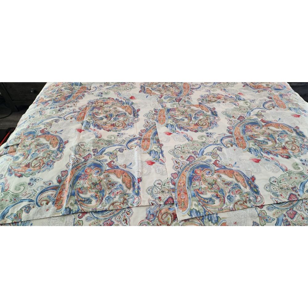 Vintage Chaps Ralph Lauren Coral Sands Queen Comforter Dust Ruffle Shams - Picture 9 of 15